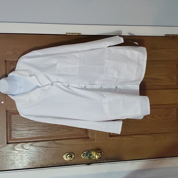 Cherokee Professionals Women Scrubs Lab Coats 32" Snap Front 1369 - Picture 4 of 8